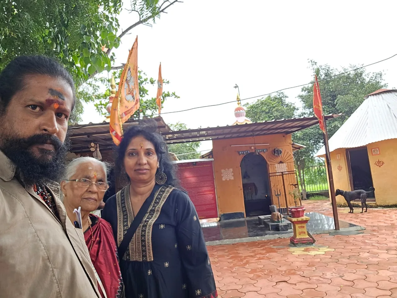 Senior traveller and guest companions